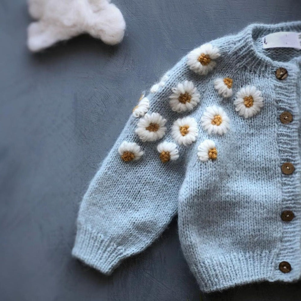 ! Daisy Gebreid Meisjes Vest – Katoen Acryl Mix